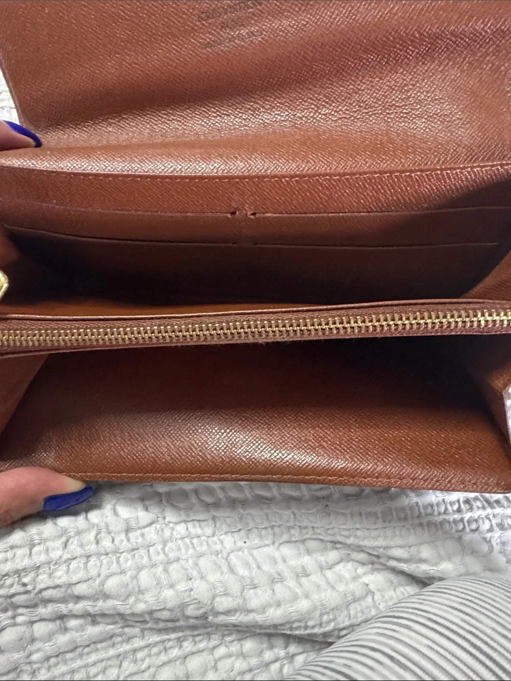 Louis Vuitton Monogram Brown Fold-Over Continental Wallet with COA